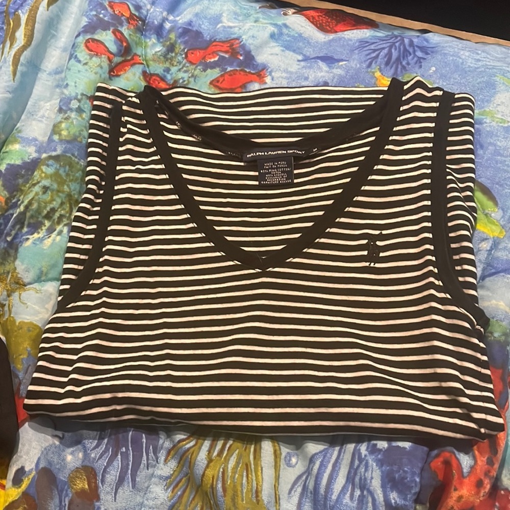 polo v neck tank
